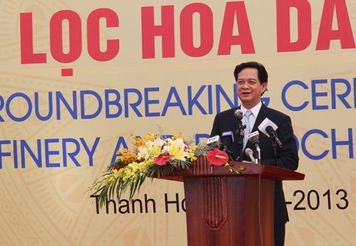 Thủ tướng Chính phủ Nguyễn Tấn Dũng phát biểu tại lễ khởi công.